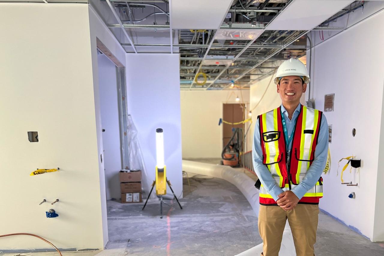 Steve in the future Cancer Care Clinic, part of Phase One of the Richmond Hospital Redevelopment Project.