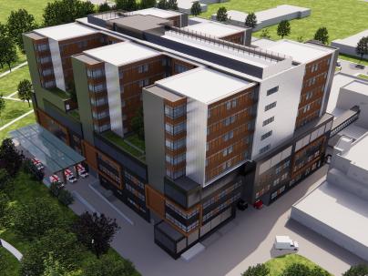 North East view - Richmond Hospital Rendering 2023