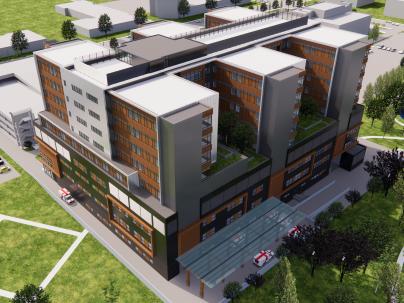 South East view - Richmond Hospital Rendering 2023