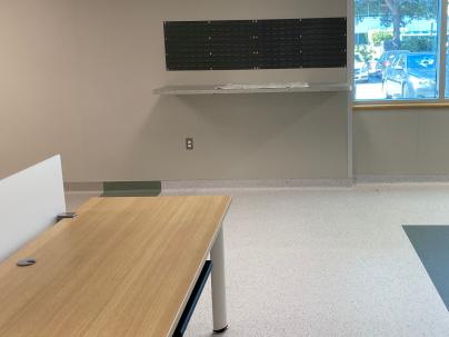 Working space in Richmond Hospital IV Clinic